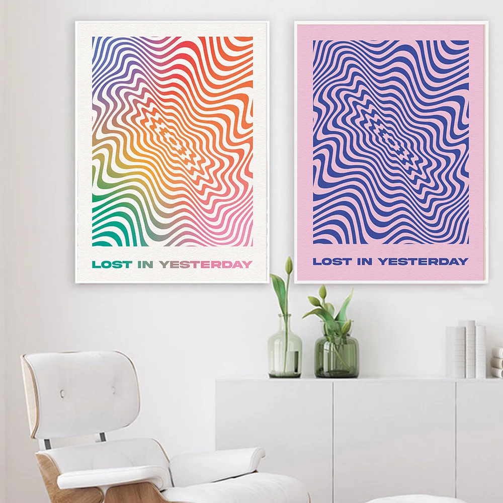 Tame Impala Abstract Color Print Lost in Yesterday Quote Music Poster Wall Art Picture Aesthetic Morden Canvas Painting BedRoom | Дом и сад