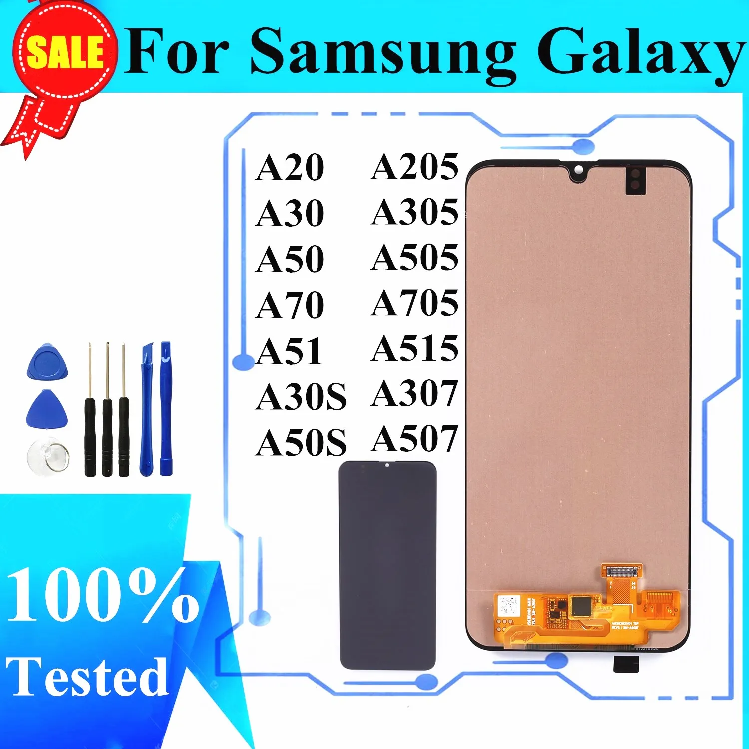 Рамка OLED для Samsung Galaxy A20 A30 A30S ЖК дисплей с сенсорным экраном и дигитайзером A50 A50S A51