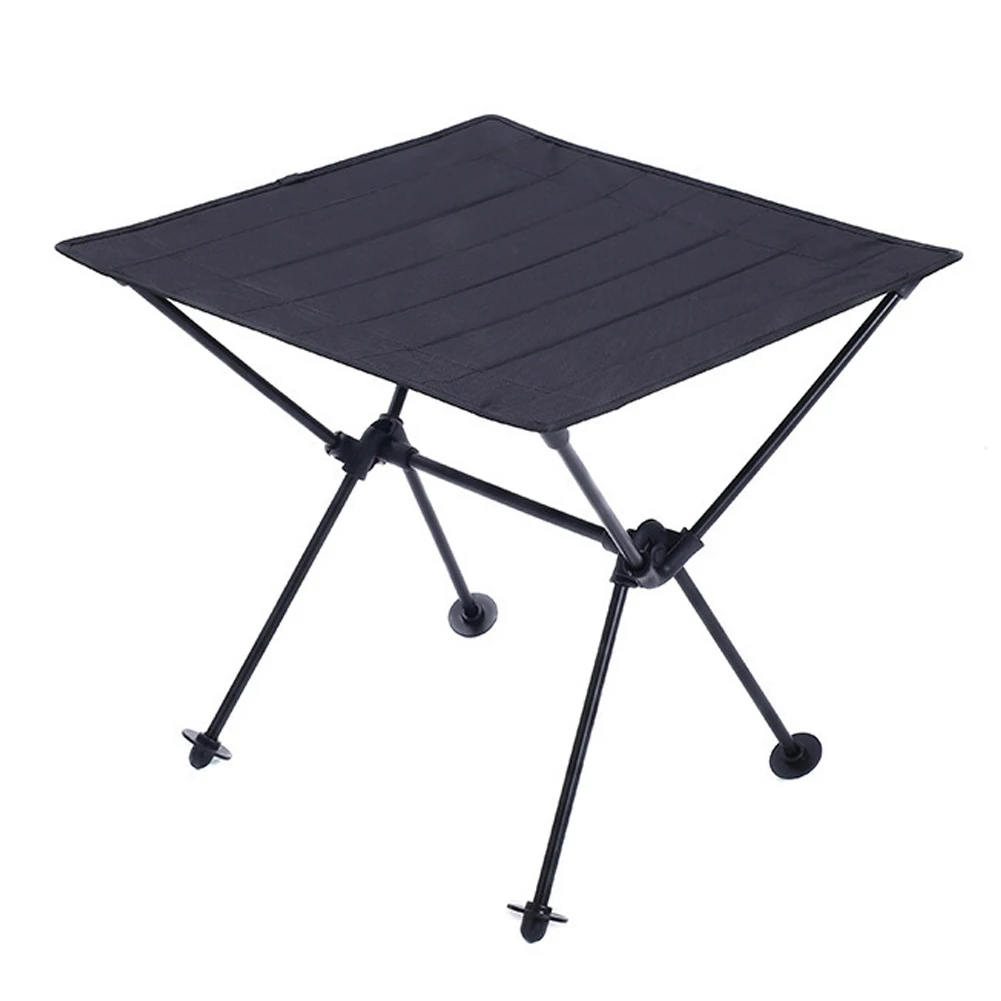 Outdoor Portable Aluminium Alloy Waterproof Hiking BBQ Picnic Desk Multiuse Folding Table Durable Camping Lightweight Mini - Цвет: Черный