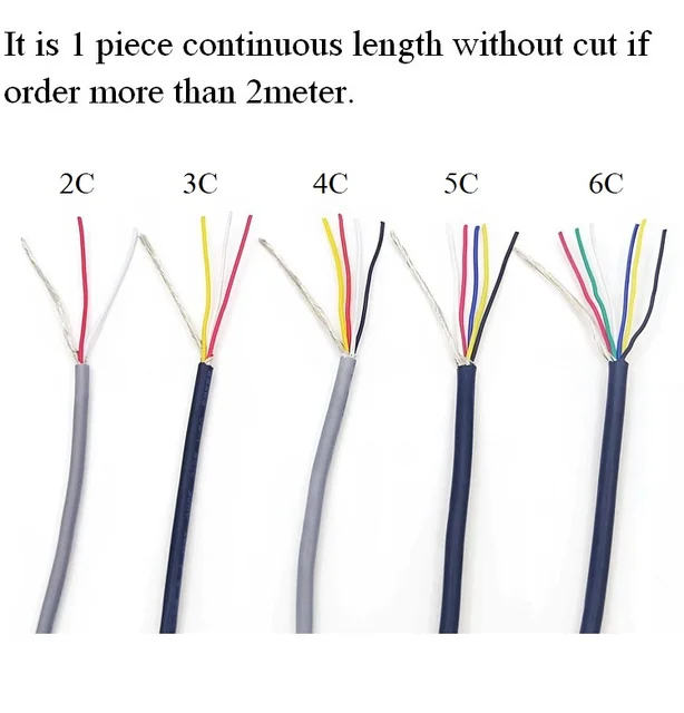 2M Shielded Wire 32AWG 30AWG 28AWG 26AWG 24AWG 22AWG 20AWG