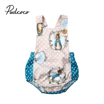 

Pudcoco 2020 Summer Toddler Baby Girl Clothes Easter Bunny Romper Backless Jumpsuit Sunsuit One Piece Outfits Cotton Clothing
