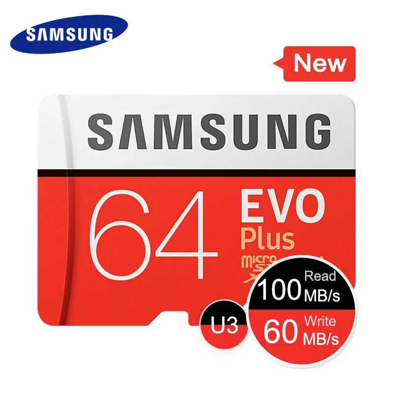 64GB SAMSUNG Карты Памяти Micro SD 256 ГБ 128 ГБ 64 ГБ 32 ГБ 16 ГБ SDHC SDXC Класс EVO+ EVO UHS Class 10 С10 TF Trans Flash Microsd микро сд карта памяти для телефона - Емкость: 64GB