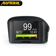 AUTOOL X50Plus автомобильный OBD2 дисплей Спидометр Авто температура воды Напряжение безопасная Сигнализация цифровой диагностический инструмент автомобильный измеритель
