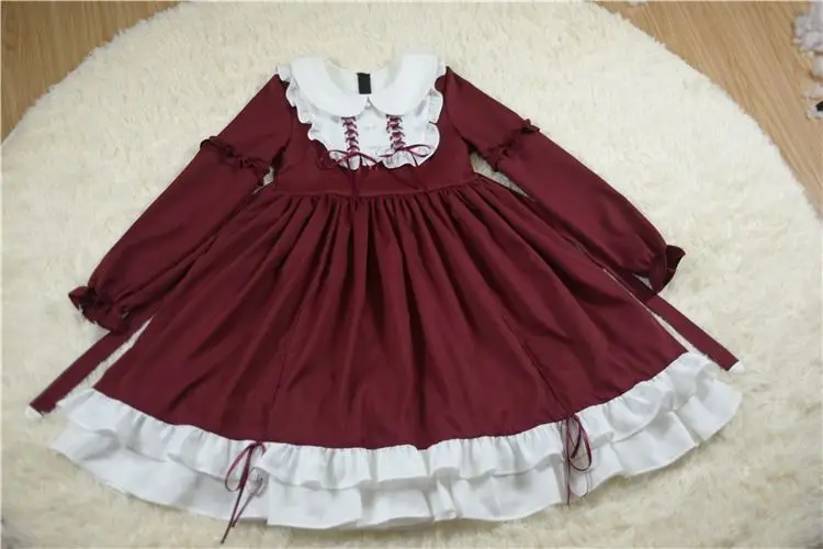 LISM Sweet Lolita Dress Vintage Printing Lace Angel Bowknot High Waist Victorian Kawaii Girl Gothic Op Cos Loli -Zentai shop online