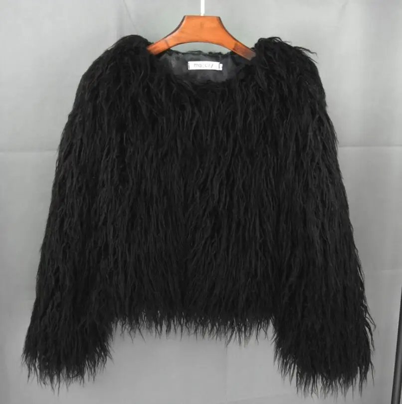 as photo 3 Манто fausse fourrure coréen fausse laine femmes Manteau fausse fourrure manteau coréen couleur unie laine femmes veste S-XXXL - Цвет: as photo 3