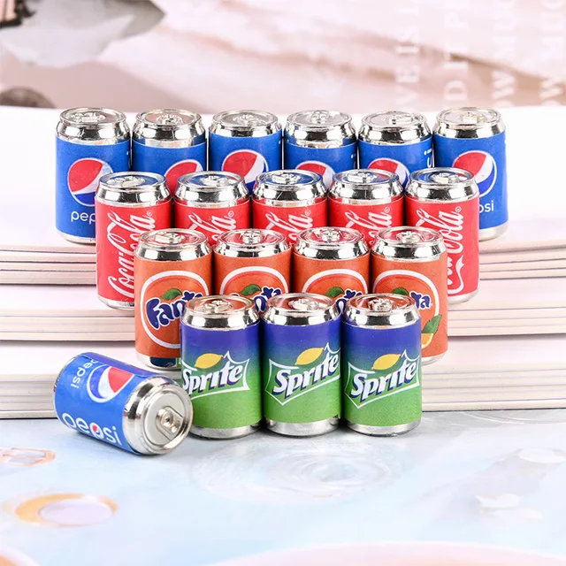 New 4pcs 1/6 Scale Miniature Dollhouse Mini Mini Coke Beverage Bottle Soda Drinks Play Food for Blyth Doll Miniture Drink Toys 1