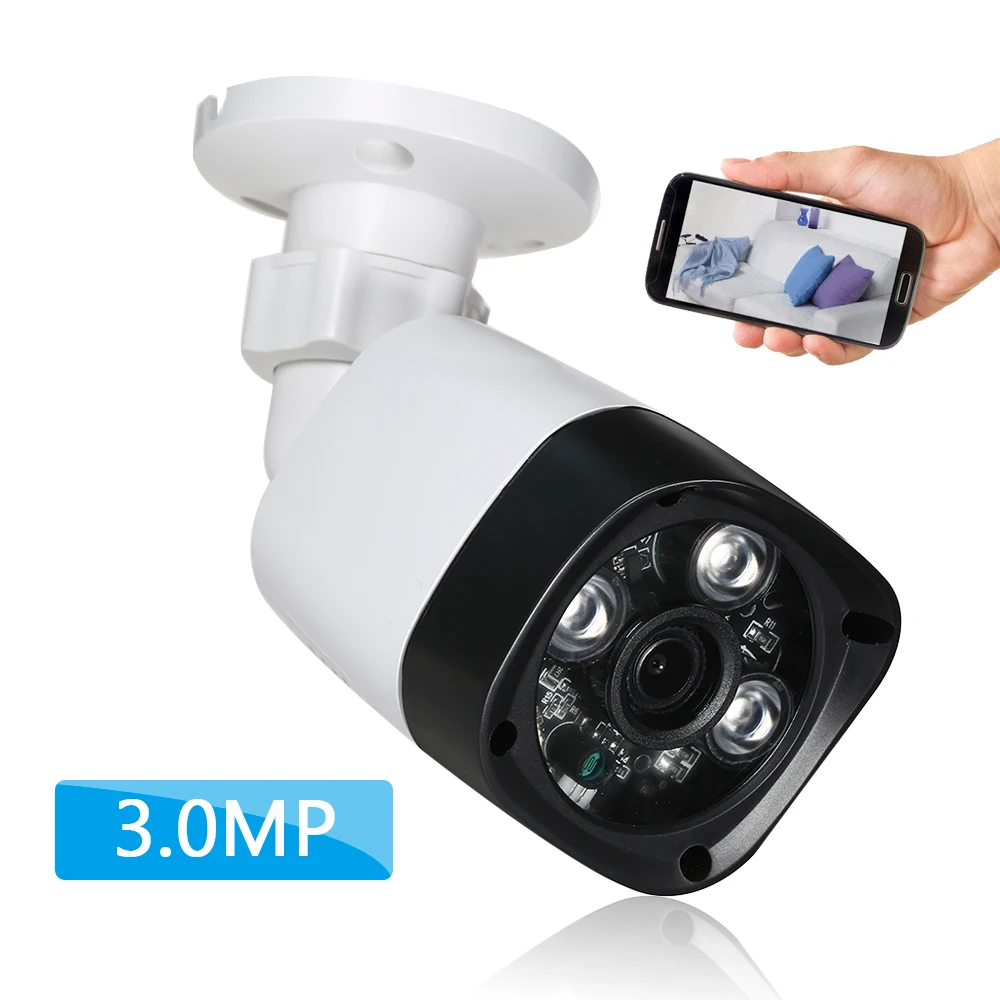 Ip камера 1080P 3.0MP H.264 P2P Onvif 3 массива ИК ламп ночное видение IR CUT Обнаружение движения