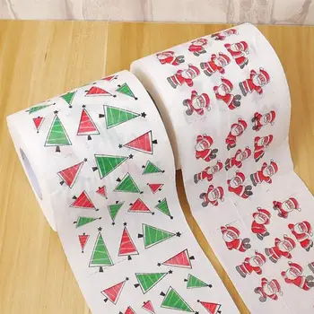 

Christmas Themed Tissue Roll Cartoon Printed Toilet Paper Sanitary Paper Towel For Kitchen Bathroom