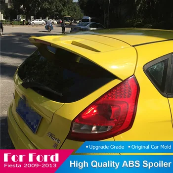 

Fit Ford Fiesta 2009 2010 2011 2012 2013 ABS Plastic Rear Spoiler Unpainted Color Rear Trunk Wing Roof Spoiler Car Styling
