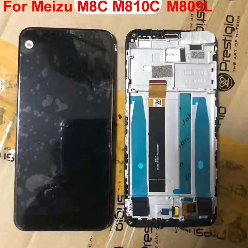 

Original New For Meizu M8C LCD Display with Touch screen with frame Digitizer assembly replacement parts for meizu M810C M809L