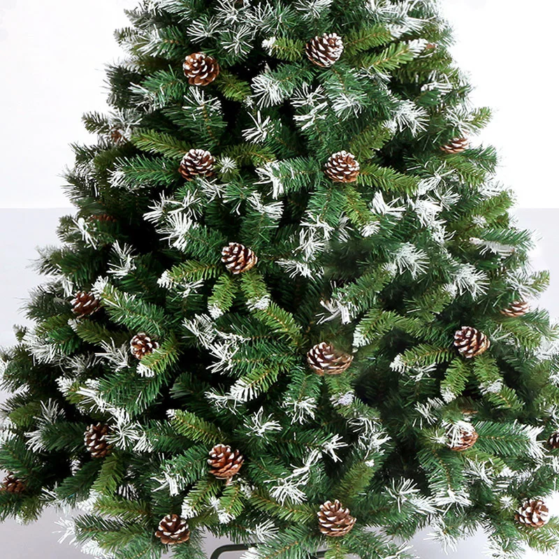 Encryption Falling Snow Pine Cone Green Tree Mini Artificial Christmas Tree Decorations Christmas Decoration For Home Xmas Tree