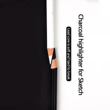 

Black/White/Brown Charcoal Highlighter Sketch Pencil Art Tools Supplies Set Drawing Sketching Professional X6E0