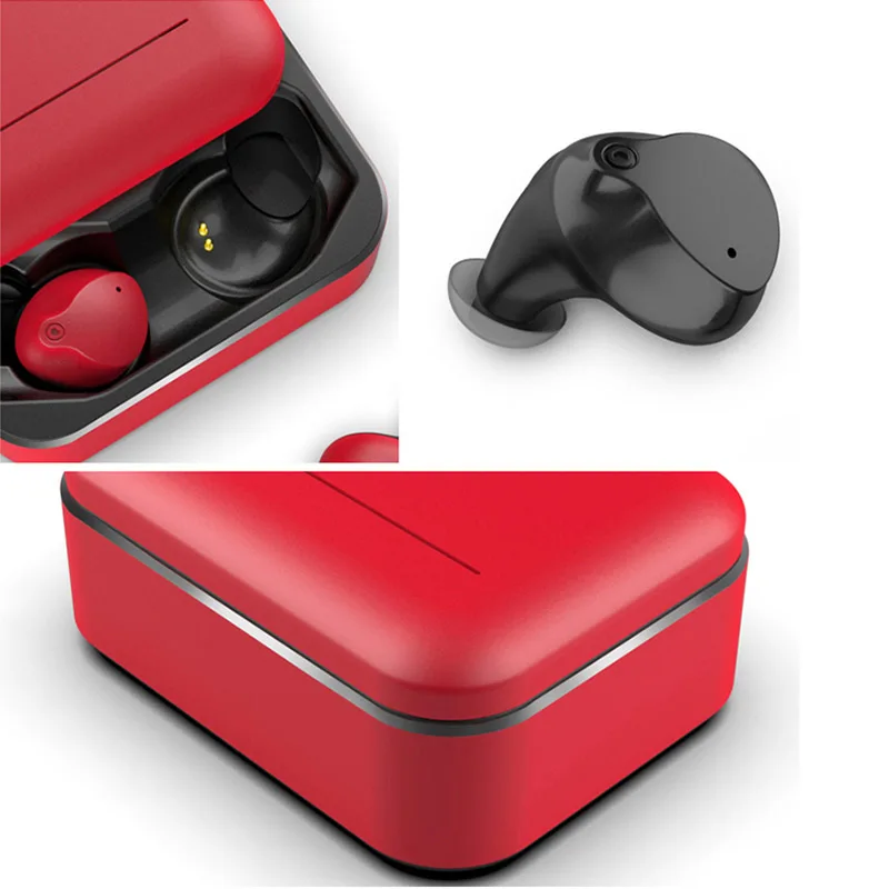 Красные Bluetooth наушники черные беспроводные наушники, гарнитура для видеоигр Bluetooth 5,0 TWS портативные наушники с зарядным устройством наушники