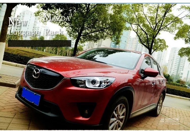 Для Mazda CX-5 CX5 2013 алюминиевый сплав Серебристые верхние рейки на крышу стойки боковые бруски декоративная отделка автомобильные аксессуары
