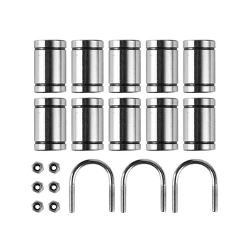 

For Prusa i3 MK2/MK2S/MK3 3D Printer DIY Parts 3Pcs Stainless Steel U-bolts 10Pcs Linear Bearings LM8UU