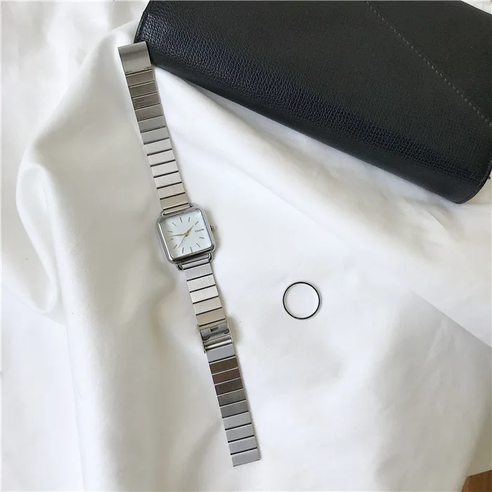 Simple Silver Women Watches Ulzzang Brand Exquisite Stainless Steel Ladies Wristwatches Fashion Minimalist Female Quartz Clock