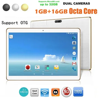 

10.1 "Inch MT6582M Quad-Core 1G + 16G Android 4.4 Dual Sim Dual Camera Phone Pad Wifi Phablet Tablet PC Bluetooth GPS FM EU Plug