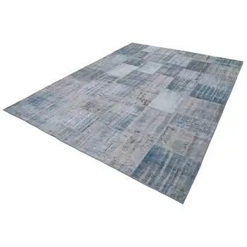 

258x350 Cm Blue Handmade Patchwork Rug-8x11 Ft
