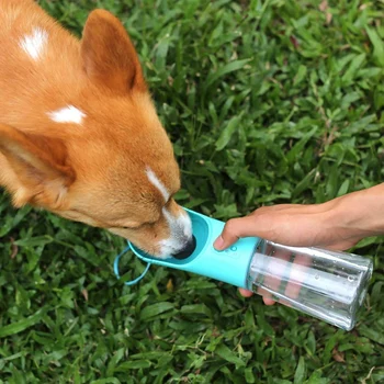 

Dog Water Bottle Portable Pet Water Bottle With Activated Carbon Filter Leak Proof Dog Water Dispenser, Lightweight Dog Travel W