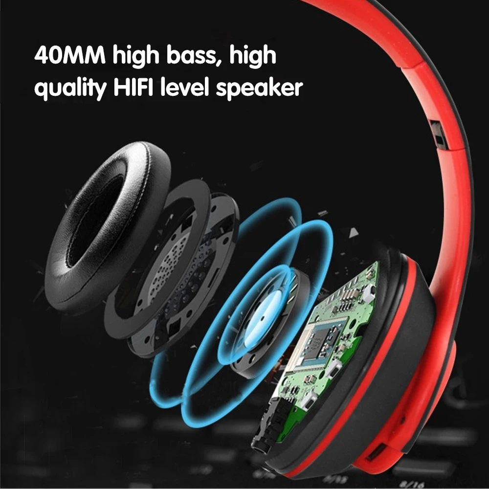 Складной сенсорный Тип HiFi бас Bluetooth Wrieless/3,5 мм Wried гарнитура с шумоподавлением стерео наушники для iPhone Xiaomi