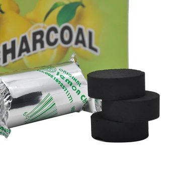 

20Rolls/lot A Box Lemon Flavored Hookah Charcoal Shisha Hookah Charcoal Quick-lighting Burn Even Lasting Long Flavored Charcoal