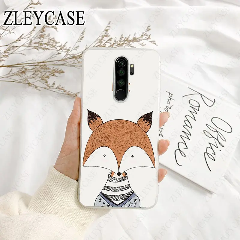 Cartoon Animals Fox Deer Hedgehog