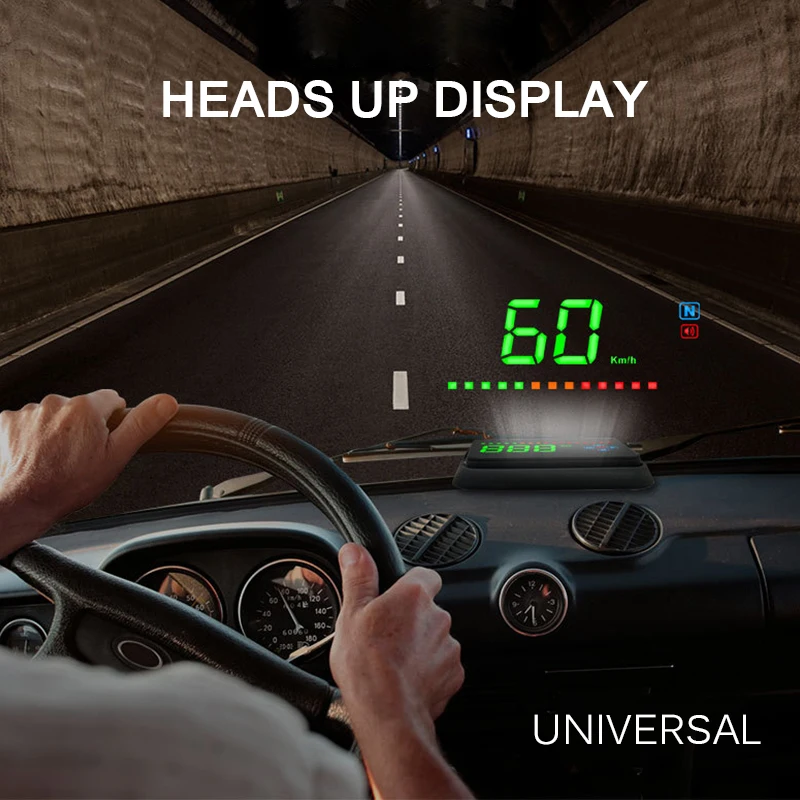 Автомобильный проектор HUD дисплей электронный на лобовое стекло с HD