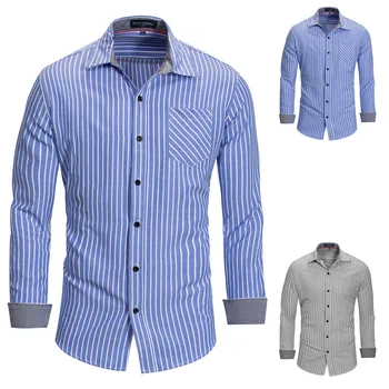 

Men Fashion Casual Long Sleeved Printed shirt Men's New Style Fashion stamped Long Sleeve Shirt Printed Long-Sleeved Blouse