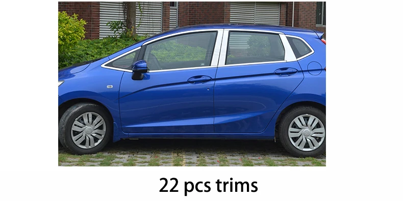 Нержавеющая сталь снаружи подоконник крышка планки для honda fit honda jazz 2008 2009 2010 2011 2012 2013