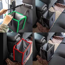 Автомобильная мусорная корзина, переносная и складная подвесная автомобильная сумка для пыли, мусорная корзина для сидения, мусорная корзина, мусорный карман