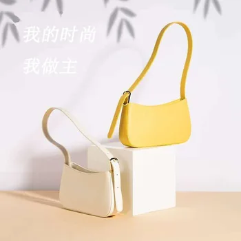 

2020 new armpit bag baguette bag popular niche bag women's shoulder messenger leather handbags