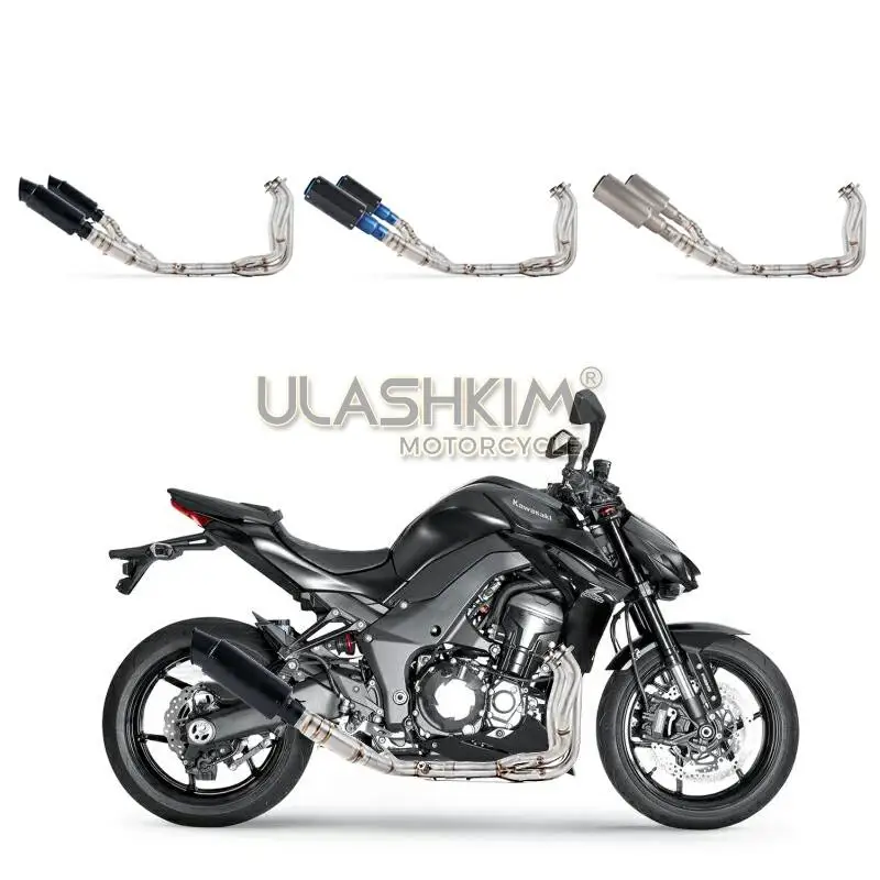 Полная выхлопная система мотоцикла без шнуровки для kawasaki Z1000 Z1000R Z1000J Ninja1000 2010- Модифицированная средняя Соединительная труба