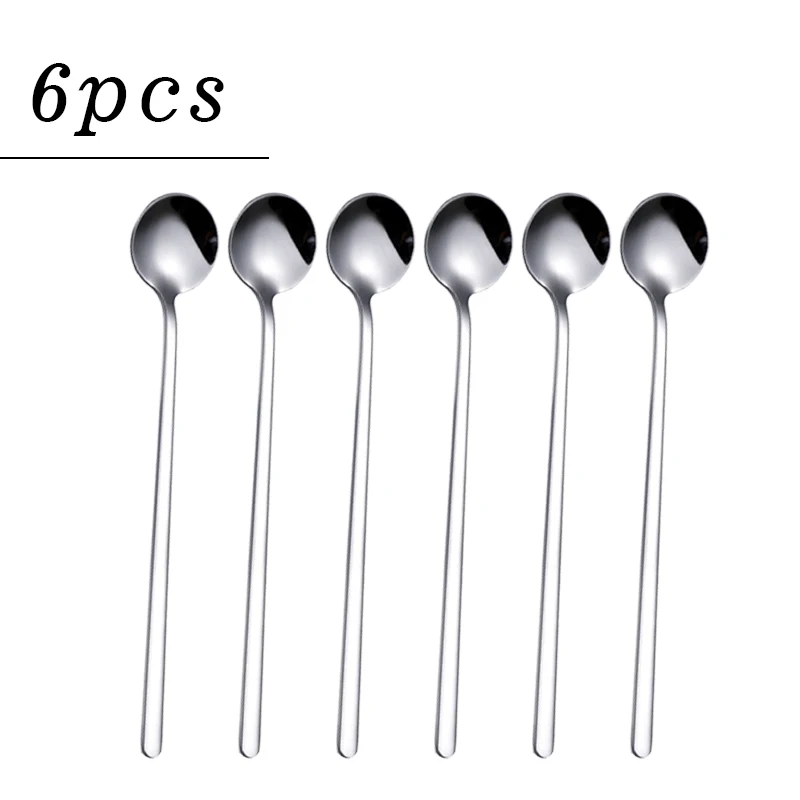 Supplies Coffee Spoons Stainless Steel Handle Teaspoon Dessert Kitchen
