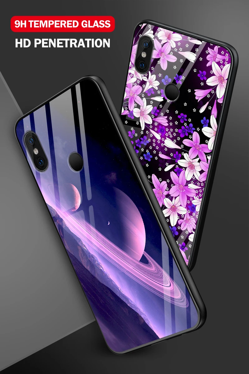 Закаленное стекло чехол для Xiaomi 5X6X8 9 SE A1 A2 Lite TPU чехол для телефона Redmi Note 4x 5A 6 7 Pro Prime противоударный жесткий чехол