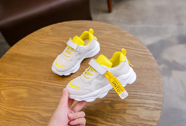 Детская осенняя новая дикая сетка спортивная обувь для мальчиков и девочек дышащие модные кроссовки детские удобные кроссовки