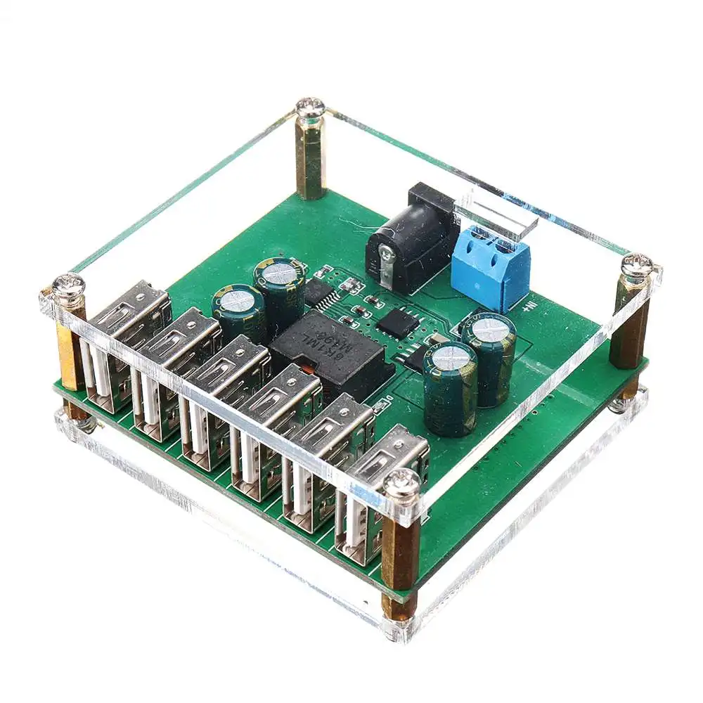 Понипонижающий регулятор мощности конвертер 6 USB выход Модуль питания 10 в 12 В 24 в 36 В до 5 В/8А