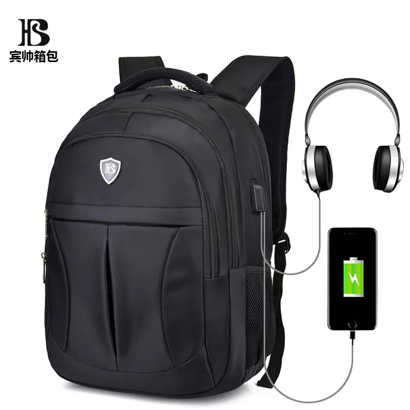 

Men Business Backpack Casual Clothes of Oxford Cloth Large-Volume Man Going to Work Travel Lee Back Bag