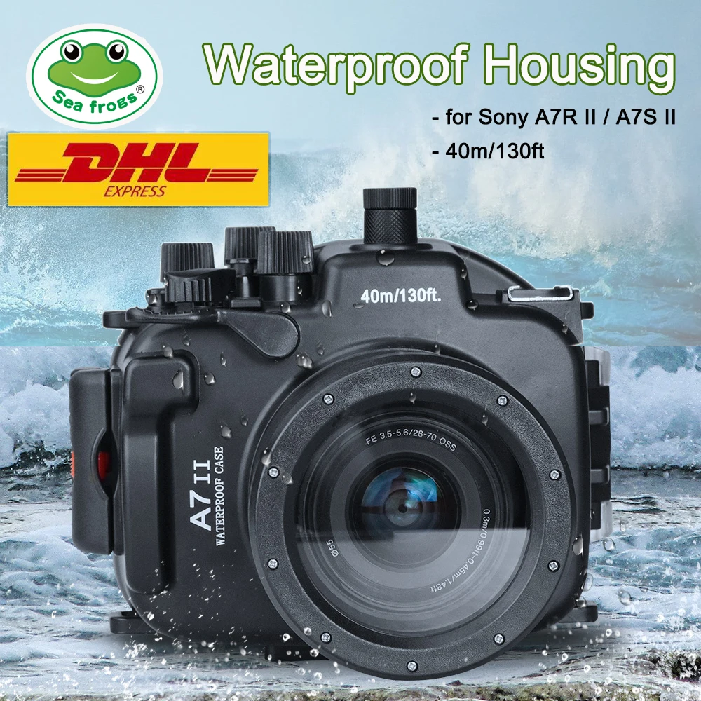 Водонепроницаемый корпус Seafrogs 40 м/130 футов для Sony A7R II A7S чехол подводной