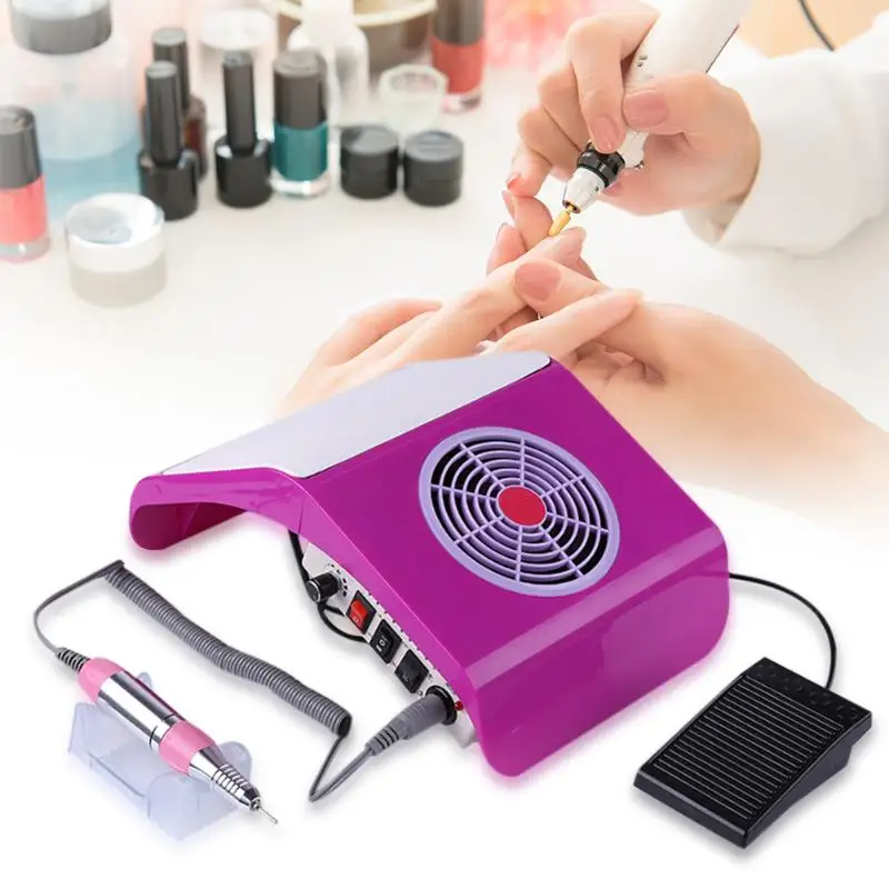 

54W Nail LED UV Lamp Vacuum Cleaner Suction Dust Collector Nail Manicure Machine Tools Dust Collecting Nail Art Salon Tools