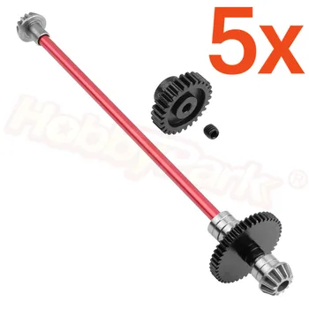

Wholesale 5sets Steel Metal Reduction Gear Motor Gear Drive Shaft Complete Assembled for WLtoys 144001 1/14 RC Car Upgrade Parts