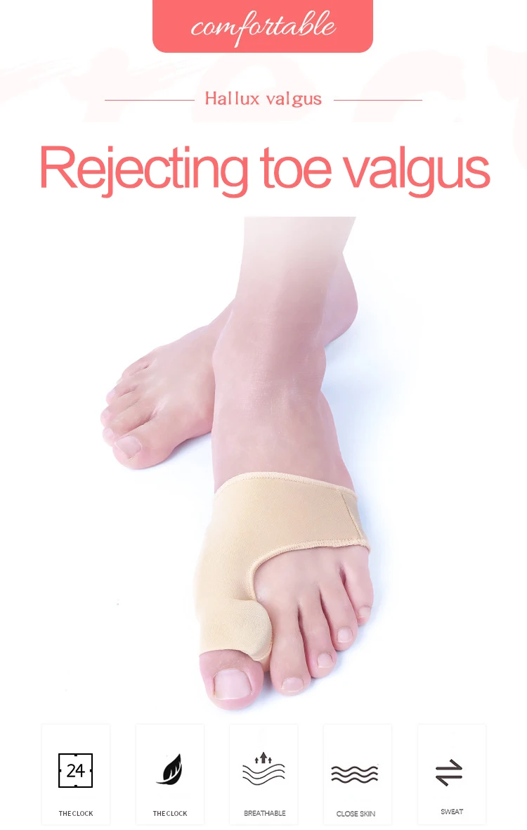 Новый 1 пара регулирующий силиконовый коврик Hallux вальгусная ортопедическая коррекция рукава Уход за ногами Bunion большой носок разделители