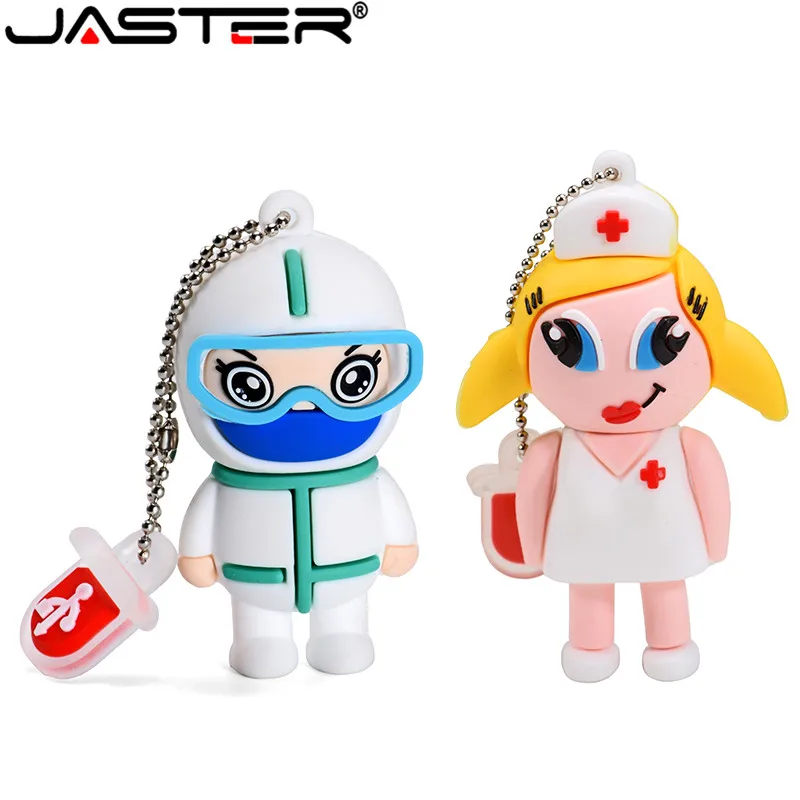 JASTER-Pendrive DE doctor enfermera, memoria USB 2,0, 4GB, 8GB, 16GB, 32GB, 64GB