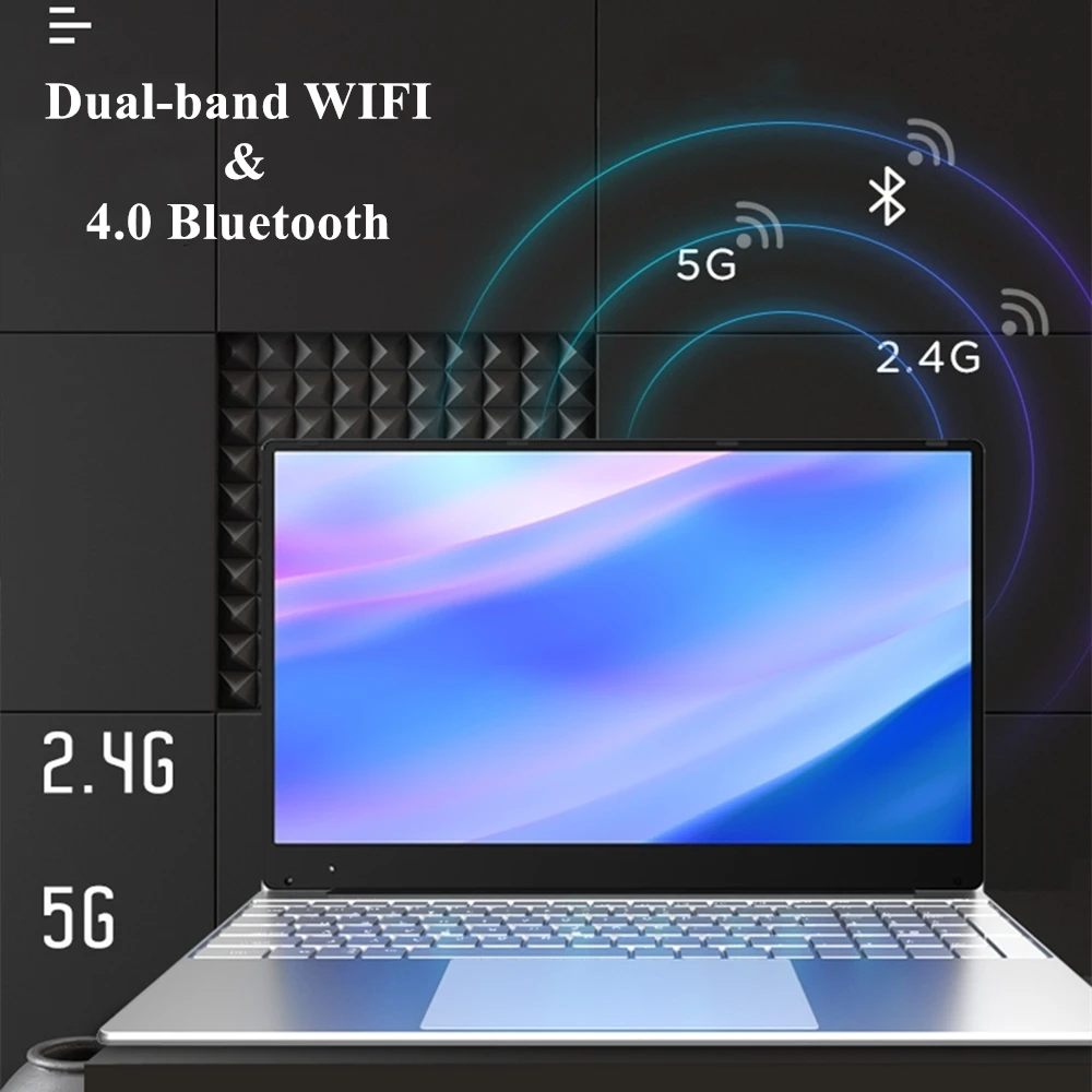 LHMZNIY 15.6 inch Notebook Fingerprint unlock Intel Core I3 5005U 8GB RAM laptop 256GB 512GB 1TB SSD Gaming notebook WiFI Webcam