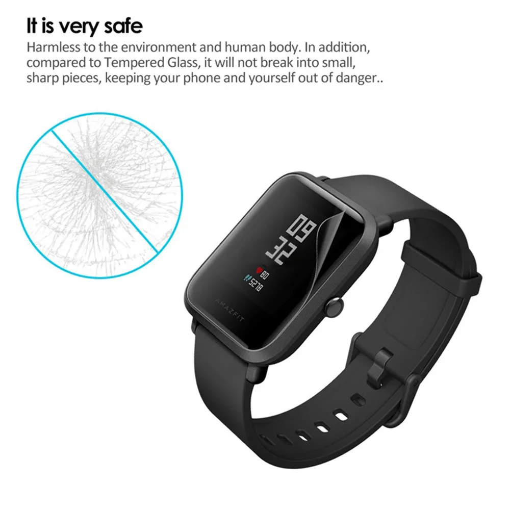 10 шт. ультра-тонкая HD пленка прозрачная защитная пленка для Huami Amazfit Bip BIT PACE Lite Smart Watch полная защитная крышка для экрана
