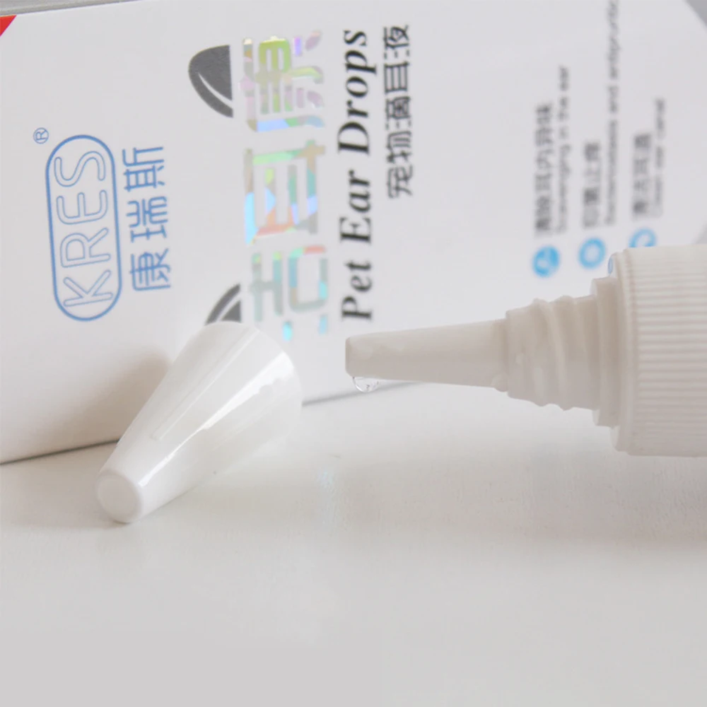 60ml Pet Ear Drops Cat Dog Ear Cleaning Liquid Odor Remover Against Auricular Mites Infection Relieve Itching Pets Ear Cleaner
