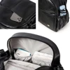 Fashion Maternity Nappy Changing Bag for Mother Black Large Capacity Fashion Diaper Bag with 2 Straps Travel Backpack for Baby 5
