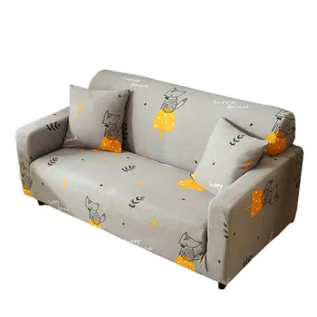 

Little Fox Pattern Sofa Cover Elastic Sofa Slipcover Cubre Sofa Stretch Furniture Covers Protector Sofa Covers For Living Room