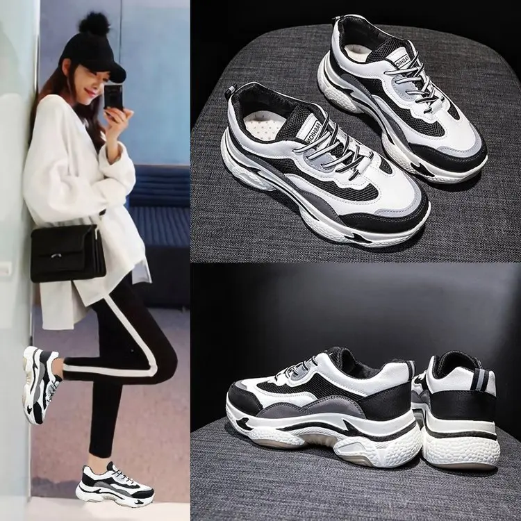 

Dad Shoes Women's INS Fashion 2020 Spring New Style Korean-style Versatile Mixed Colors Online Celebrity Trend Sports Footwear