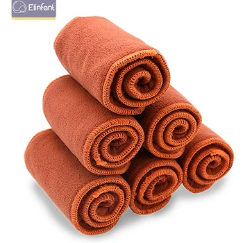 

Elinfant Coffee Fiber Diaper Elastic Inserts for Baby Nappies Reusable Washable Cloth Diaper Insert Fraldas De Pano 5pcs/Pack