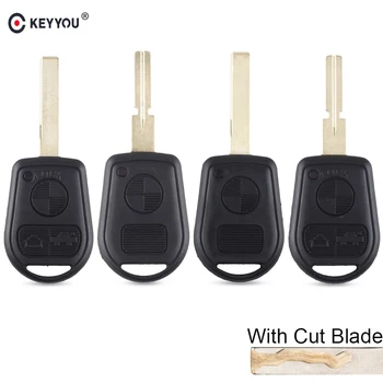 

KEYYOU Cut/Uncut Blade for BMW 3 Button Remote Key Shell Replacement Car Cover Case Fob for BMW E31 E32 E34 E36 E38 E39 E46 Z3